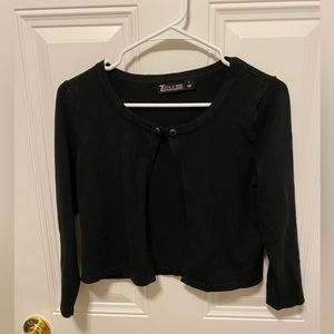 Black short cardigan